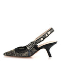 Mesh Butterly Embroidered J'Adior Slingback 65mm Pumps 36 Black