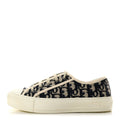 Canvas Oblique Walk 'N' Dior Low Top Sneakers 37.5 Deep Blue
