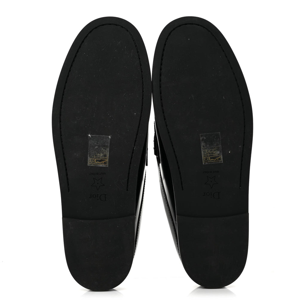 Brushed Calfskin Boy Loafer Mule 38 Black