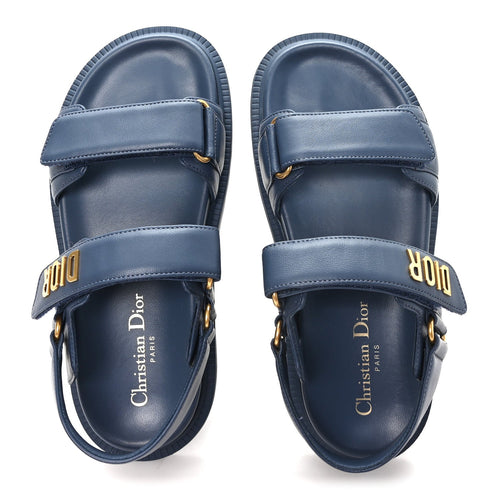 Lambskin Dioract 10mm Sandals 36 Pastel Blue