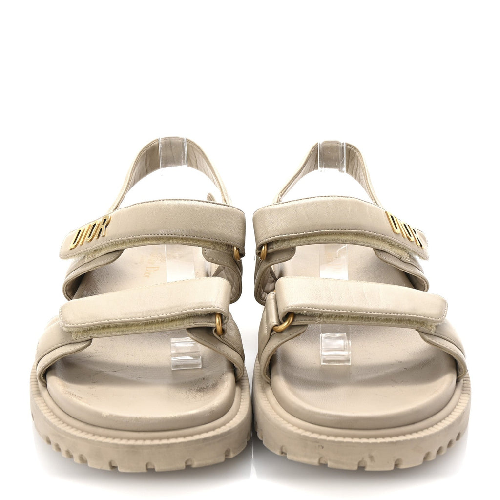 Lambskin Dioract 10mm Sandals 41 Off White