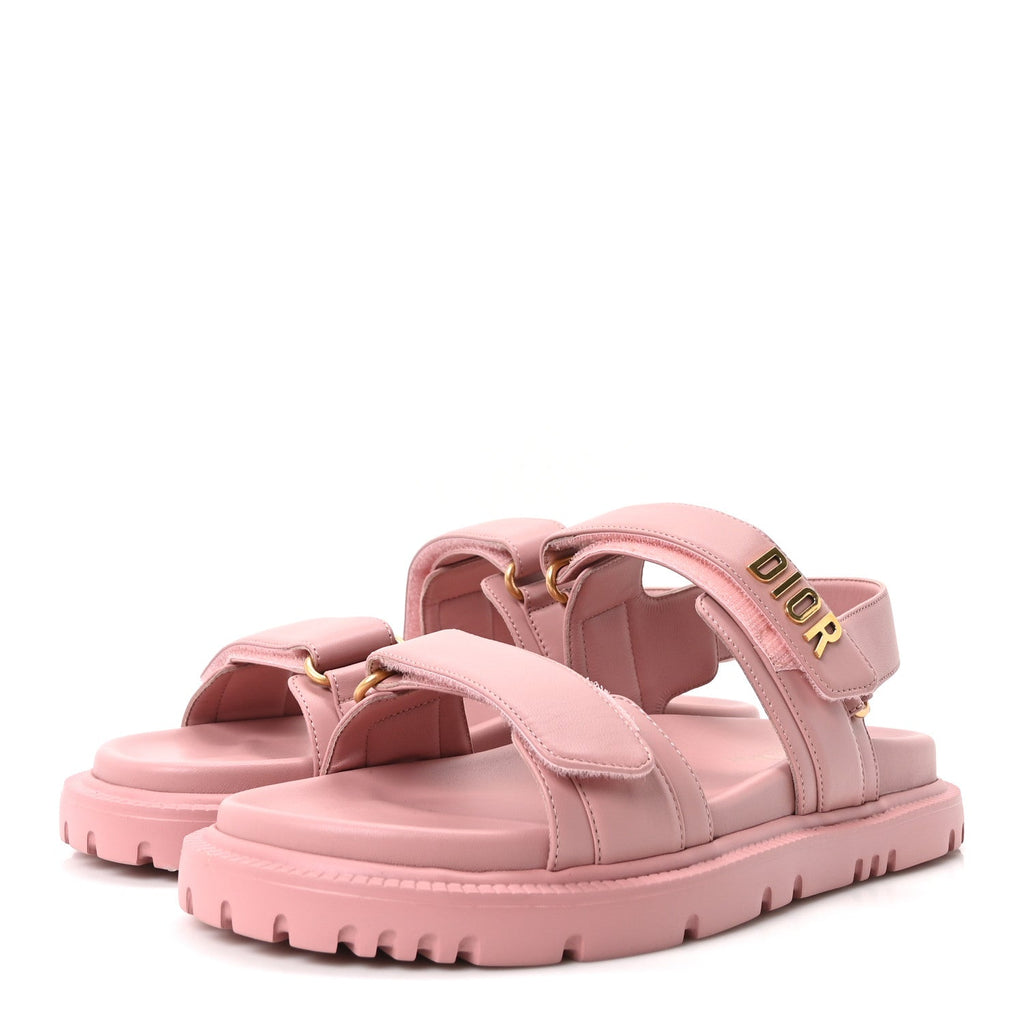 Lambskin Dioract Sandals 39.5 Pink