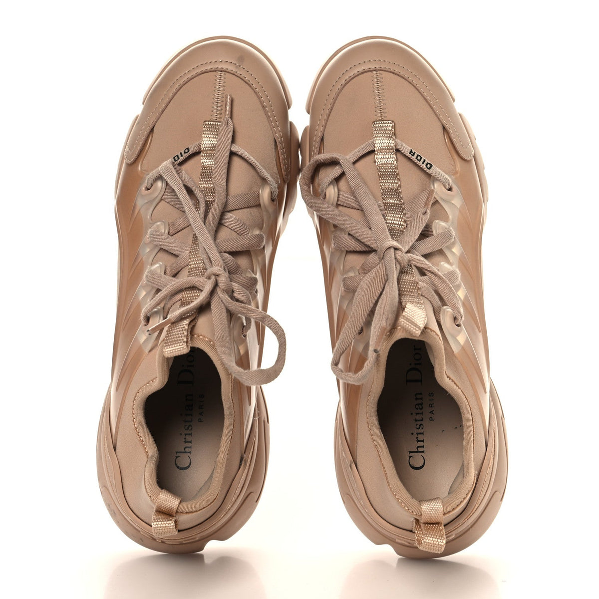Neoprene Rubber Womens D-Connect Sneakers 38.5 Nude