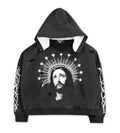 Righteous Crown of Light Distressed Hoodie Black