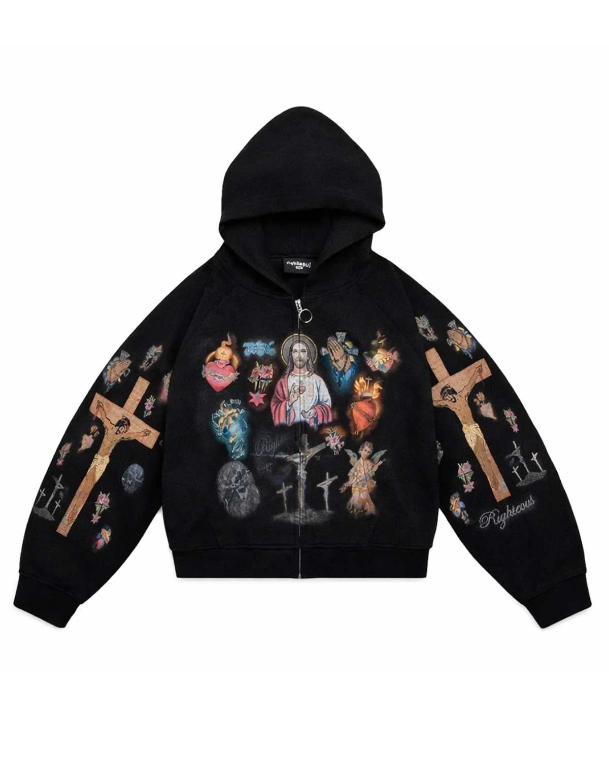 Righteous Ultimate Sacrifice Thermal Zip Up Hoodie Black