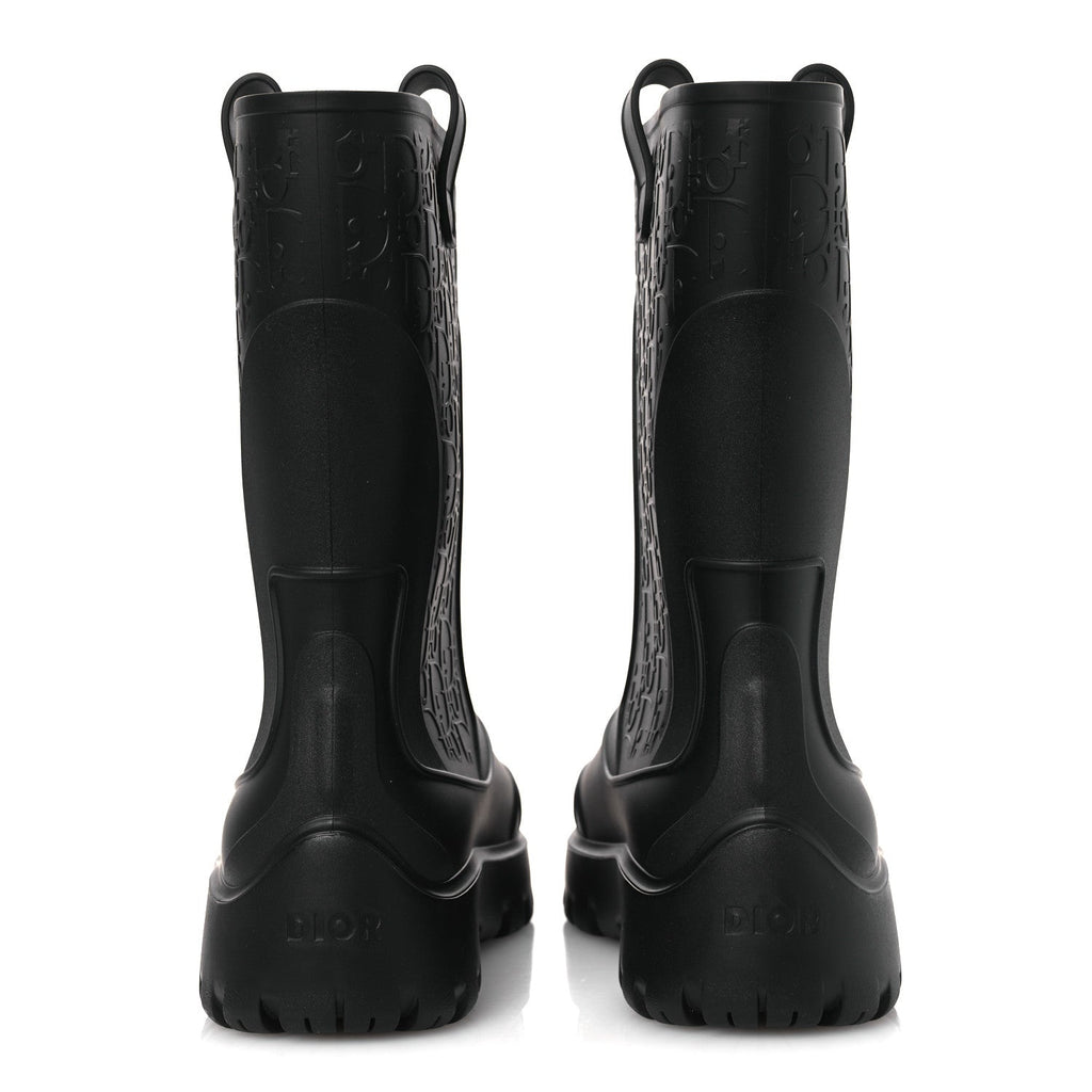 Rubber Oblique Mens Garden Rain Boots 43 Black