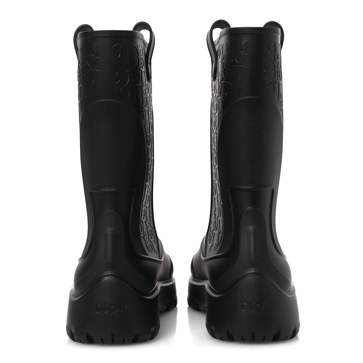 Rubber Oblique Mens Garden Rain Boots 43 Black
