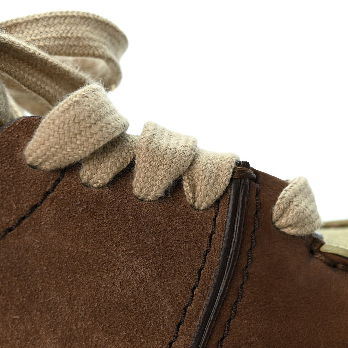 Nubuck Suede Calfskin Mens Roadie Lace Up Boots 42 Brown Beige