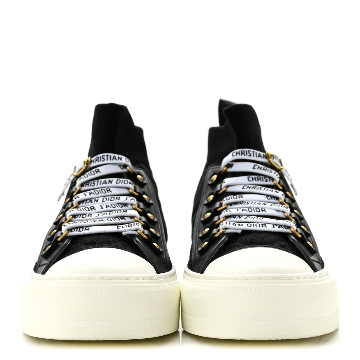 Technical Mesh Macrocannage Womens Walk'n Dior High Top Sneakers 38.5 Black